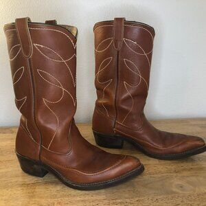 Vintage Unisex Double H Cowboy Boots Sz Wns9.5 Mens8